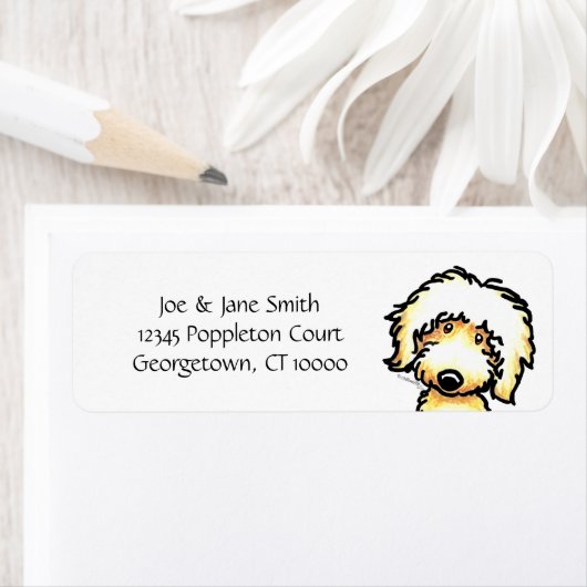 Yellow Labradoodle Art (Insitu)