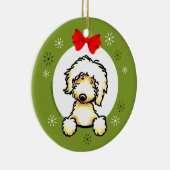 Yellow Labradoodle Christmas Classic Keramik Ornament (Rechts)