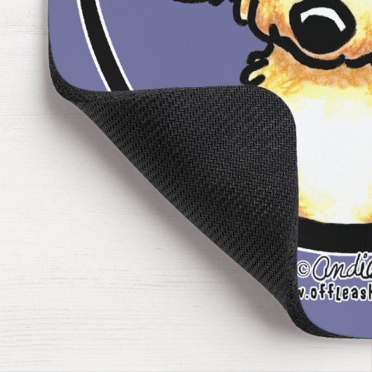 Yellow Labradoodle IAAM Mousepad (Ecke)