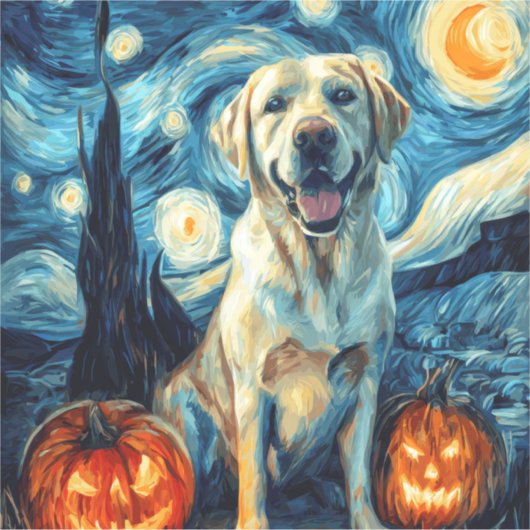 Yellow Labrador (1) Aufkleber (Vorderseite)