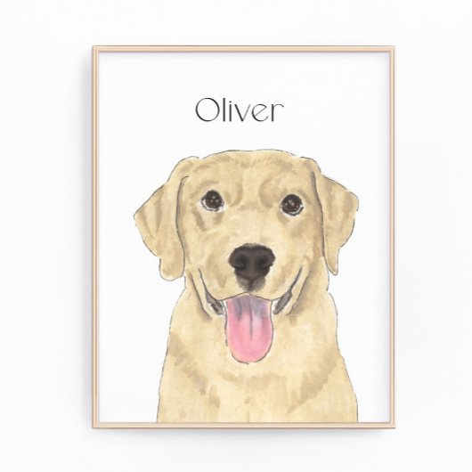 Yellow Labrador Art Fotodruck