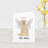 Yellow Labrador Beileid Memorial Karte (Gelbe Blume)