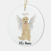Yellow Labrador Beileid Memorial Keramik Ornament (Links)