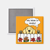 Yellow Labrador beobachtet Sie Magnet (Vorderseite/Rückseite)