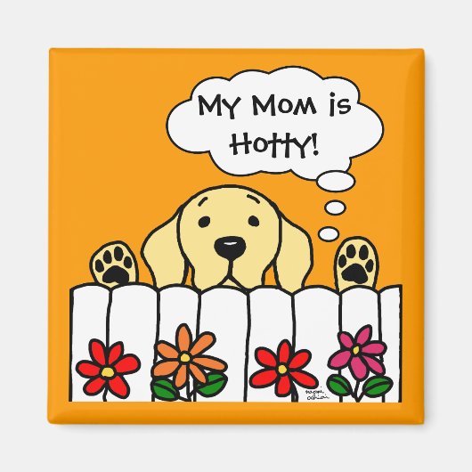 Yellow Labrador beobachtet Sie Magnet (Vorne)