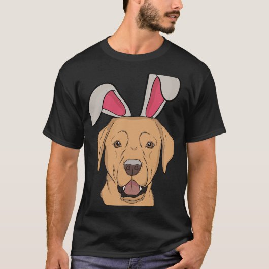 Yellow Labrador Bunny T-Shirt (Vorderseite)