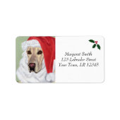 Yellow Labrador Christmas Address Labels Adressaufkleber (Vorne)