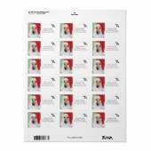 Yellow Labrador Christmas Address Labels Adressaufkleber (Vorne)