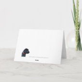 Yellow Labrador Christmas Card Feiertagskarte (Rückseite)