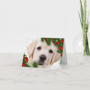 Yellow Labrador Christmas Card Feiertagskarte