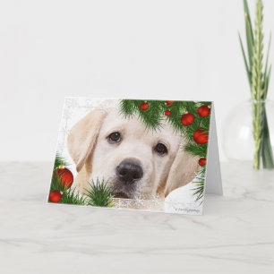 Yellow Labrador Christmas Card Feiertagskarte