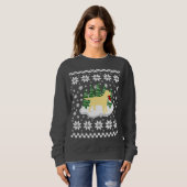 Yellow Labrador Christmas Evergreen Snowflakes Sweatshirt (Vorne ganz)