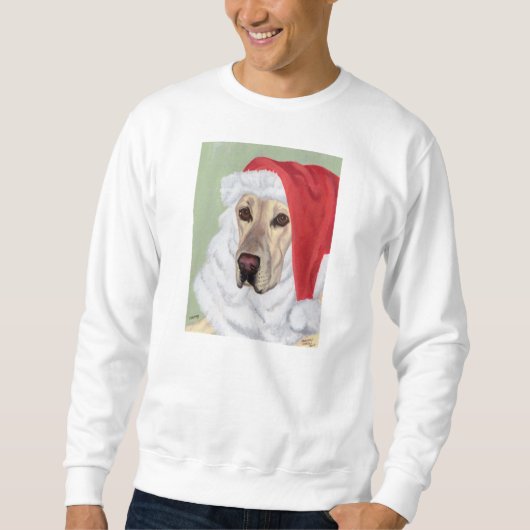 Yellow Labrador Christmas Santa Sweatshirt (Vorderseite)