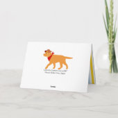 Yellow Labrador Cowboy Cartoon Karte (Rückseite)