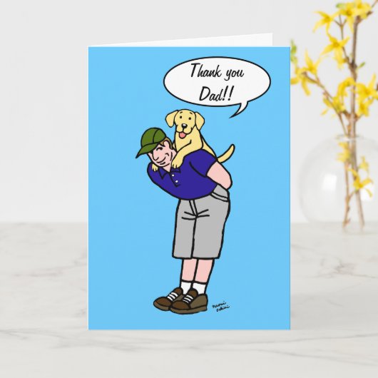 Yellow Labrador Daddy Karte (Gelbe Blume)