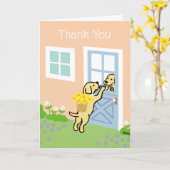 Yellow Labrador Daffodils Spring Danke Karte (Gelbe Blume)