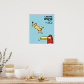 Yellow Labrador Diving Cartoon Poster (Küche)