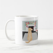 Yellow Labrador Dog In Christmas Fireplace Scene Kaffeetasse (Links)