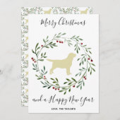 Yellow Labrador Elegant Dog Frohe Weihnachten (Vorne/Hinten)