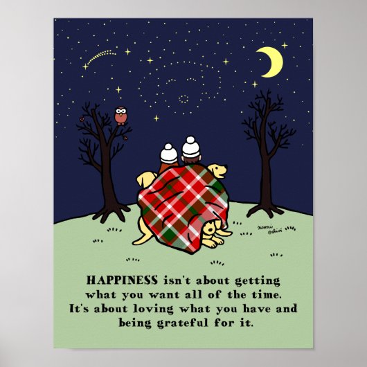 Yellow Labrador Family und Starry Sky Poster (Vorne)