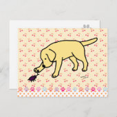 Yellow Labrador Friendly Postkarte (Vorne/Hinten)