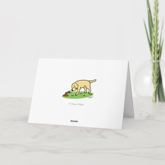 Yellow Labrador Friendly Thank You Card Karte (Rückseite)