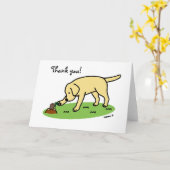 Yellow Labrador Friendly Thank You Card Karte (Gelbe Blume)