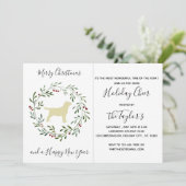 Yellow Labrador Frohe Weihnachts Labrador Retrieve Einladung (Stehend Vorderseite)