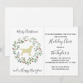 Yellow Labrador Frohe Weihnachts Labrador Retrieve Einladung (Vorne/Hinten)