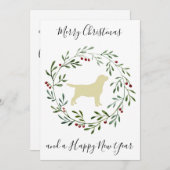Yellow Labrador Frohe Weihnachts Labrador Retrieve Einladung (Vorne/Hinten)