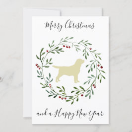 Yellow Labrador Frohe Weihnachts Labrador Retrieve Einladung