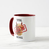 Yellow Labrador funny 'Lack of Recall' Mug Tasse (Vorderseite Links)