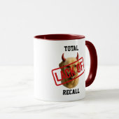 Yellow Labrador funny 'Lack of Recall' Mug Tasse (VorderseiteRechts)