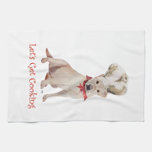 Yellow Labrador Geschirrtuch (Horizontal)