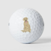 Yellow Labrador Golfball (Vorderseite)