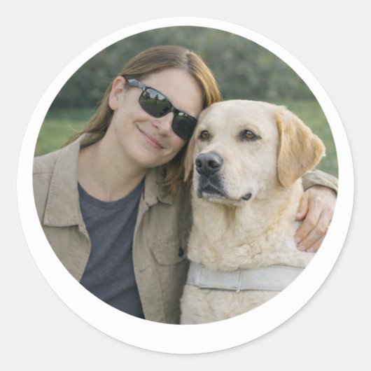 Yellow Labrador Guide Dog Partnerschaft – Runder Aufkleber (Vorderseite)