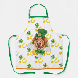 Yellow Labrador Holiday Decor St Patrick's Day Hun Schürze