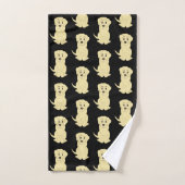 Yellow Labrador Hunddesign Badhandtuch Set (Handtuch)