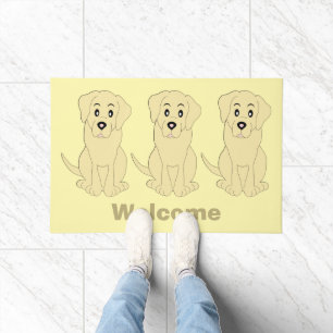 Yellow Labrador Hunddesign Fußmatte