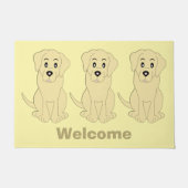 Yellow Labrador Hunddesign Fußmatte (Vorderseite)