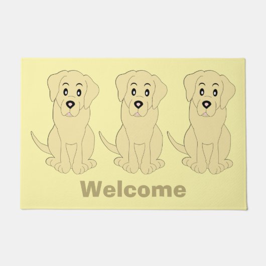 Yellow Labrador Hunddesign Fußmatte (Vorderseite)