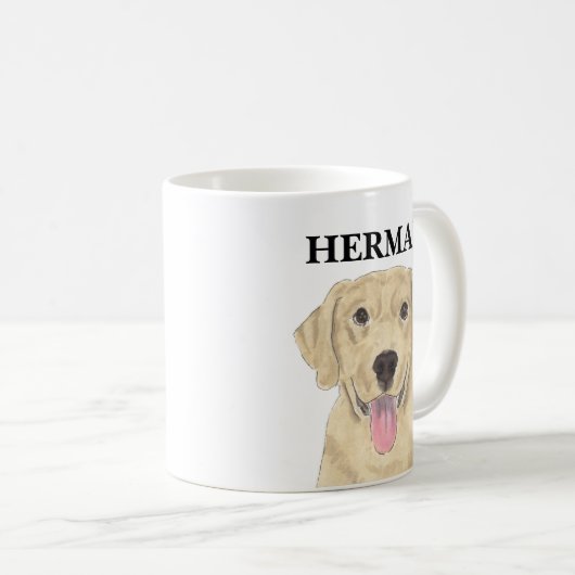 Yellow Labrador Kaffeetasse (VorderseiteRechts)