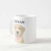 Yellow Labrador Kaffeetasse (Vorderseite Links)