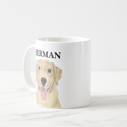 Yellow Labrador Kaffeetasse (Vorderseite Links)