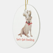 Yellow Labrador Keramikornament (Links)