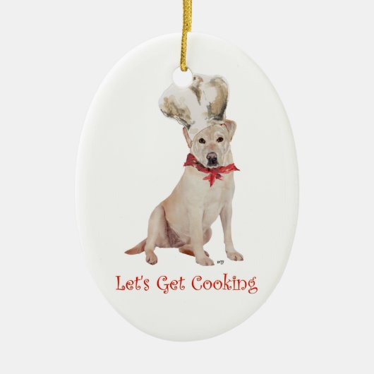 Yellow Labrador Keramikornament (Vorne)