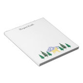 Yellow Labrador Kontur Evergreen Trees Notepad Notizblock (angewinkelt)