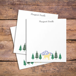 Yellow Labrador Kontur Evergreen Trees Notepad Notizblock