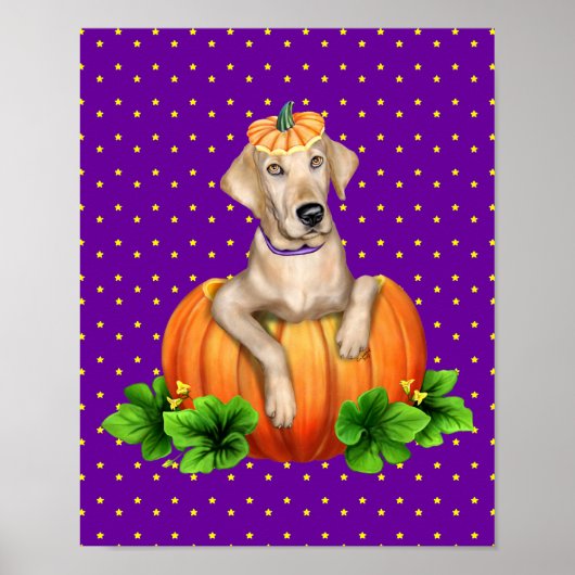 Yellow Labrador Labr-O-Lantern Poster (Vorne)
