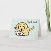 Yellow Labrador Liebe Letter Danke Karte (Vorderseite)